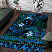 FSM Chuuk State Area Rug Tribal Pattern Ocean Version LT01 Blue - Polynesian Pride