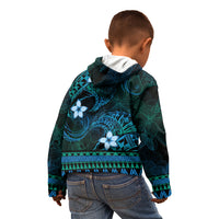 FSM Chuuk State Kid Hoodie Tribal Pattern Ocean Version LT01 - Polynesian Pride