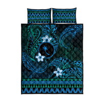FSM Chuuk State Quilt Bed Set Tribal Pattern Ocean Version LT01 - Polynesian Pride