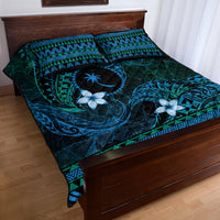 FSM Chuuk State Quilt Bed Set Tribal Pattern Ocean Version LT01 - Polynesian Pride