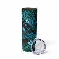 FSM Chuuk State Skinny Tumbler Tribal Pattern Ocean Version