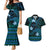 FSM Kosrae State Couples Matching Mermaid Dress and Hawaiian Shirt Tribal Pattern Ocean Version LT01 Blue - Polynesian Pride
