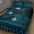 FSM Kosrae State Quilt Bed Set Tribal Pattern Ocean Version