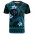 FSM Kosrae State T Shirt Tribal Pattern Ocean Version LT01 Blue - Polynesian Pride
