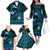 FSM Pohnpei State Family Matching Off Shoulder Long Sleeve Dress and Hawaiian Shirt Tribal Pattern Ocean Version LT01 - Polynesian Pride