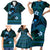 FSM Pohnpei State Family Matching Short Sleeve Bodycon Dress and Hawaiian Shirt Tribal Pattern Ocean Version LT01 - Polynesian Pride