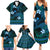 FSM Pohnpei State Family Matching Summer Maxi Dress and Hawaiian Shirt Tribal Pattern Ocean Version LT01 - Polynesian Pride