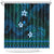FSM Pohnpei State Shower Curtain Tribal Pattern Ocean Version
