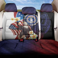 Northern Mariana Islands 4th of July Back Car Seat Cover Plumeria USA Eagle