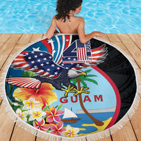 Guam Fourth of July Beach Blanket Tropical Flowers