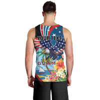Personalized Guam Fourth of July Men Tank Top Tropical Flowers