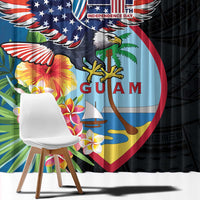 Guam Fourth of July Window Curtain Tropical Flowers