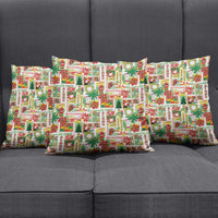 Hawaiian Santa Christmas Pattern Pillow Cover White Version - Polynesian Pride