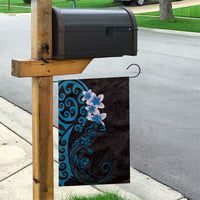 New Zealand Tuatara Plumeria Garden Flag Maori Blue Koru Tribal Tattoo