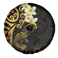 New Zealand Tuatara Plumeria Spare Tire Cover Maori Gold Koru Tribal Tattoo
