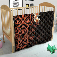 New Zealand Tuatara Plumeria Quilt Maori Orange Koru Tribal Tattoo