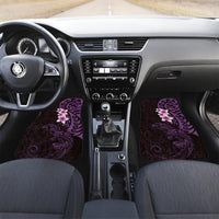New Zealand Tuatara Plumeria Car Mats Maori Purple Koru Tribal Tattoo