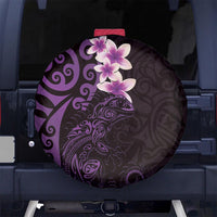 New Zealand Tuatara Plumeria Spare Tire Cover Maori Purple Koru Tribal Tattoo