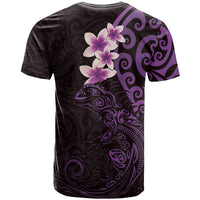 New Zealand Tuatara Plumeria T Shirt Maori Purple Koru Tribal Tattoo
