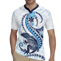 Blue Maori Tuatara Rugby Jersey Luxury Pastel Pattern