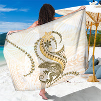Gold Maori Tuatara Sarong Luxury Pastel Pattern