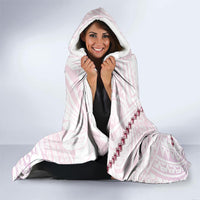 Pink Maori Tuatara Hooded Blanket Luxury Pastel Pattern LT01 - Polynesian Pride