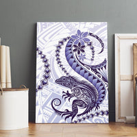 Purple Maori Tuatara Canvas Wall Art Luxury Pastel Pattern