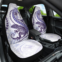 Purple Maori Tuatara Car Seat Cover Luxury Pastel Pattern