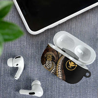 Hawaii Pineapple Brown Tribal Pattern AirPods Case LT01 - Polynesian Pride