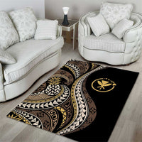 Hawaii Pineapple Brown Tribal Pattern Area Rug - Polynesian Pride