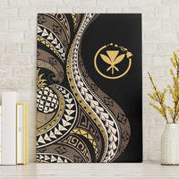 Hawaii Pineapple Brown Tribal Pattern Canvas Wall Art - Polynesian Pride