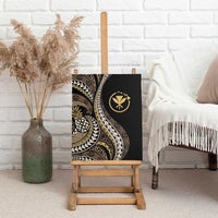 Hawaii Pineapple Brown Tribal Pattern Canvas Wall Art - Polynesian Pride