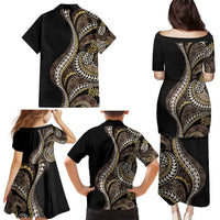 Hawaii Pineapple Brown Tribal Pattern Family Matching Puletasi and Hawaiian Shirt LT01 - Polynesian Pride