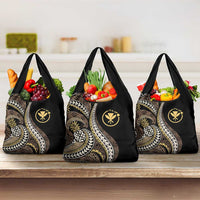 Hawaii Pineapple Brown Tribal Pattern Grocery Bag - Polynesian Pride