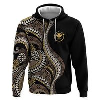 Hawaii Pineapple Brown Tribal Pattern Hoodie - Polynesian Pride