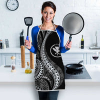 Hawaii Pineapple Gray Scale Tribal Pattern Apron - Polynesian Pride
