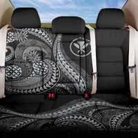Hawaii Pineapple Gray Scale Tribal Pattern Back Car Seat Cover LT01 One Size Black - Polynesian Pride