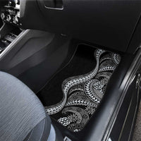Hawaii Pineapple Gray Scale Tribal Pattern Car Mats - Polynesian Pride