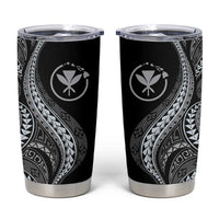 Hawaii Pineapple Gray Scale Tribal Pattern Tumbler Cup - Polynesian Pride