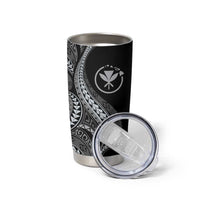 Hawaii Pineapple Gray Scale Tribal Pattern Tumbler Cup - Polynesian Pride