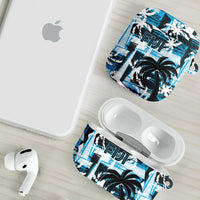 Fijian Rugby AirPods Case Grunge Palm Stylized