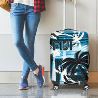 Fijian Rugby Luggage Cover Grunge Palm Stylized
