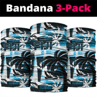 Fijian Rugby Neck Gaiter Grunge Palm Stylized