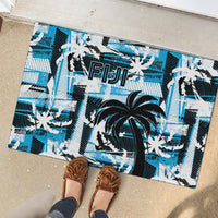 Fijian Rugby Rubber Doormat Grunge Palm Stylized