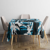 Fijian Rugby Tablecloth Grunge Palm Stylized