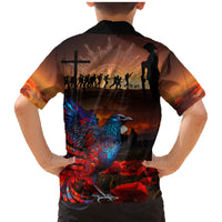 New Zealand Tui Bird Soldier ANZAC Family Matching Mermaid Dress and Hawaiian Shirt Lest We Forget LT03