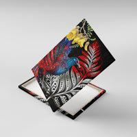 New Zealand Kohwhai Tui Bird Canvas Wall Art Silver Fern Version LT03 - Polynesian Pride