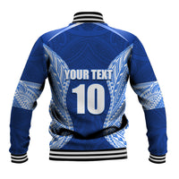 Custom Manu Samoa Rugby Baseball Jacket Polynesian Tattoo LT03 - Polynesian Pride