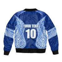 Custom Manu Samoa Rugby Bomber Jacket Polynesian Tattoo LT03 - Polynesian Pride