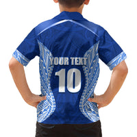 Custom Manu Samoa Rugby Kid Hawaiian Shirt Polynesian Tattoo LT03 - Polynesian Pride